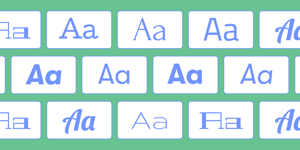 green-back-ground-with-different-typefaces-showing-letter-a