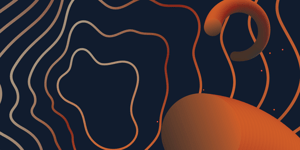 abstract design in blue and orange